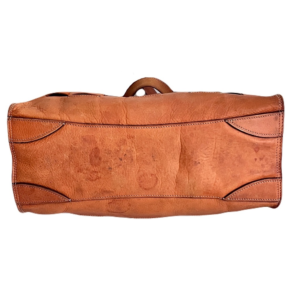 Vintage Mulberry Tonal Cognac Brown Leather Woven ‘Elgin’ Western Tote Bag - Picture 5 of 10
